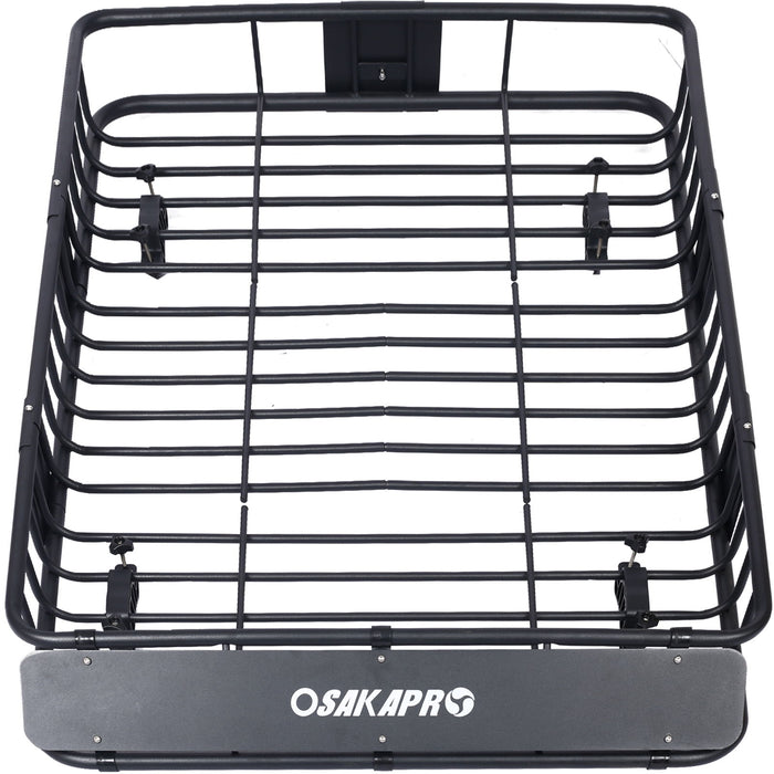 Motoring Rooftop Cargo Carrier Basket Steel, Universal Fit Roof Rack