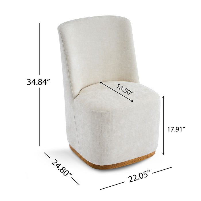Indoor Upholstered Dining Chair (Set of 2) - Beige