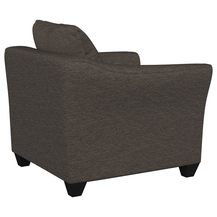 Paige - Flared Arm Chair - Charcoal Gray