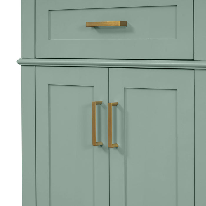Modern Bathroom Vanity With Sink, Soft Close Doors, 4 Storage Drawers
