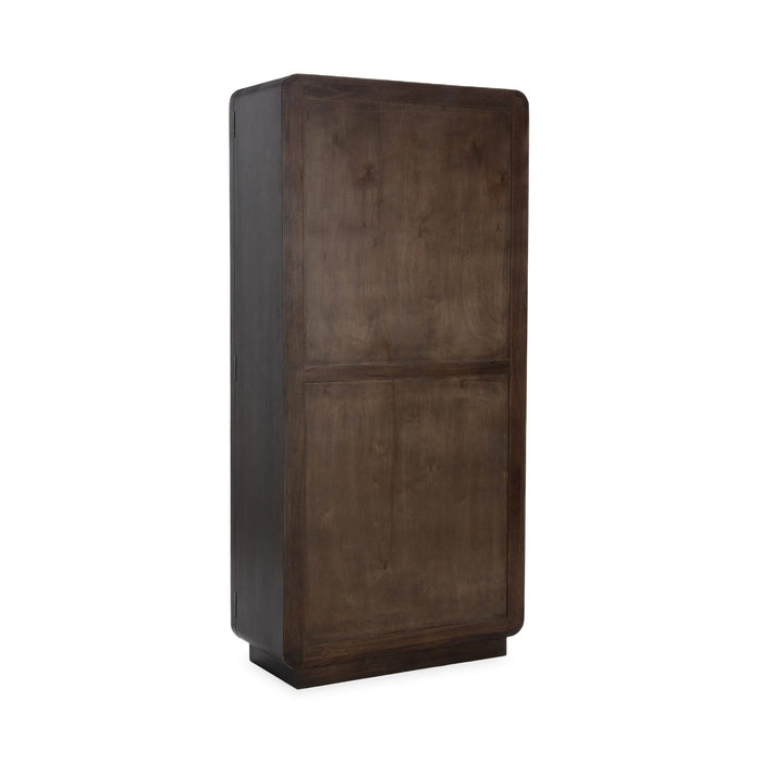 Rogers - Solid Wood Tall Cabinet - Dark Brown