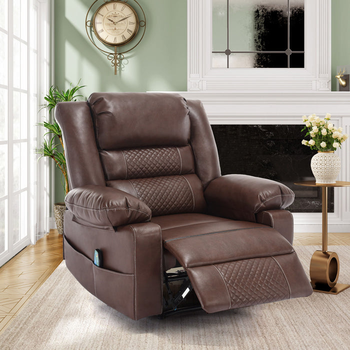 Breathable Leather Massage Recliner Manual Chair