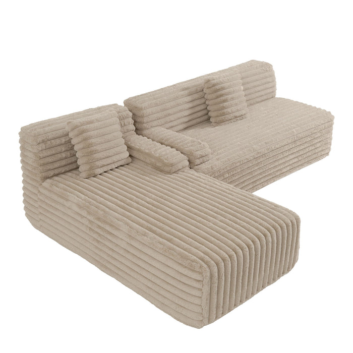 Cloud Sectional Sofa Upholstered Couch Free Combined Sofa