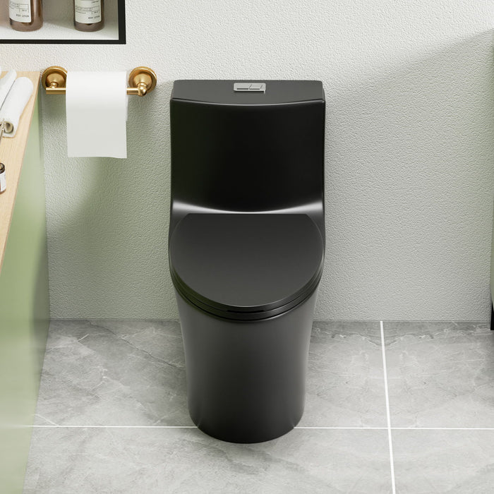 1 Piece Toilet With Dual Flush And Soft Closing Seat