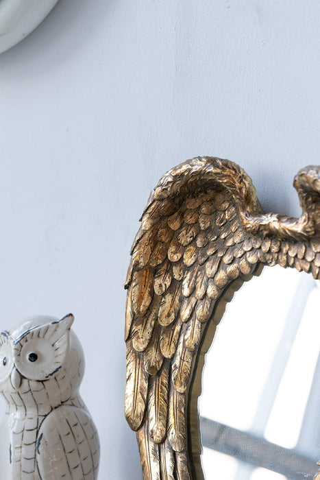Wing Accent Mirror, Wall Mirror For Living Room - Gold
