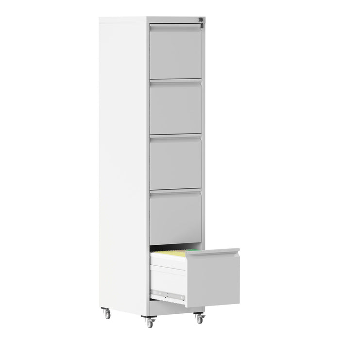 Drawer Metal Locking Vertical File Cabinet With Wheels Heavy Duty Lockable Storage