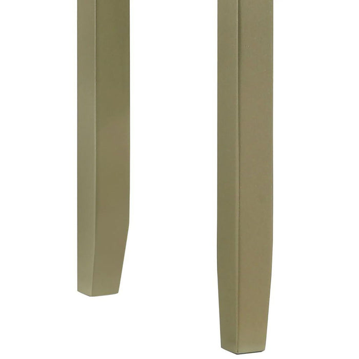 Vanity Stool With Padded Seat - Gold