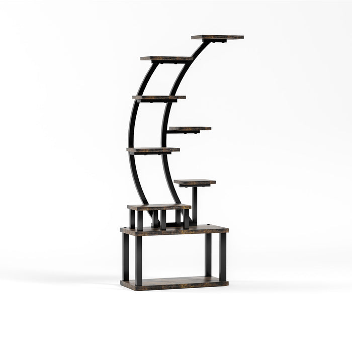 9 Tiered Indoor Plant Stand With 5 Adjustable Grow Lights