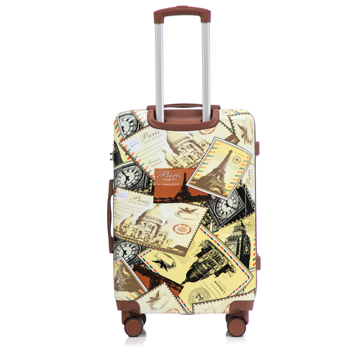 3 Piece Spinner Luggage Set 20" / 24" / 28" With Combination Lock And Silent Wheels - Black / Vintage