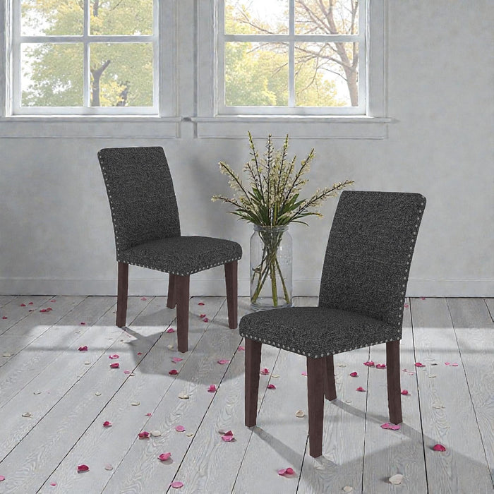 Upholstered Dining Chair With High Back Design (Set of 2)