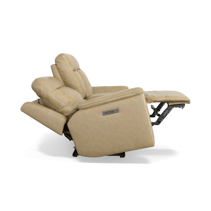 Odell - Power Reclining Loveseat With Console, Power Headrests & Lumbar - Stone