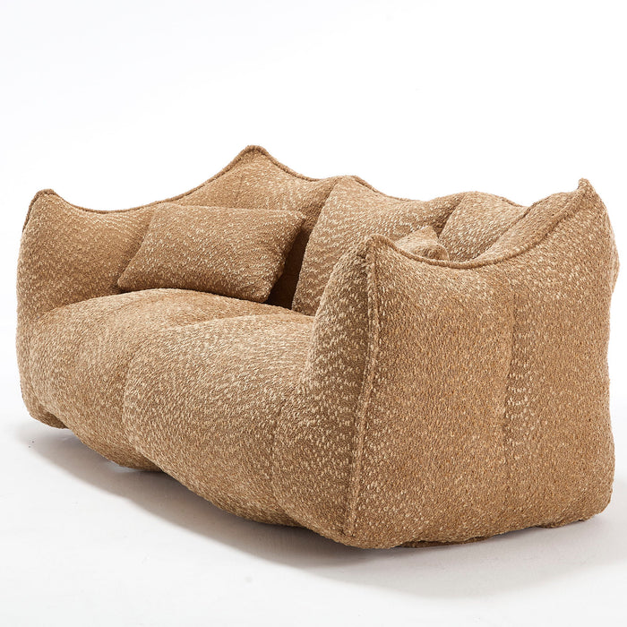 Comfortable Dual Beanbag Chair With High Resilience Foam Core For 2 People
