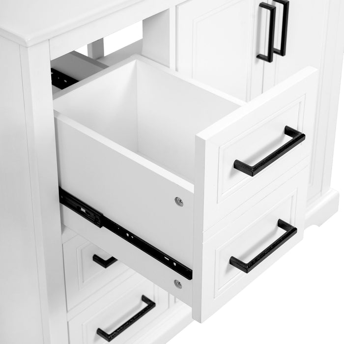Bathroom Vanity With Sink, Soft Close Doors, Adjustable Shelf & 3 Drawers