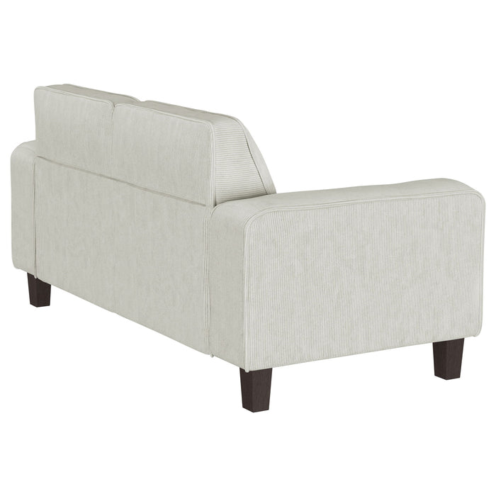 Xana - Track Arm Tufted Loveseat - Greige