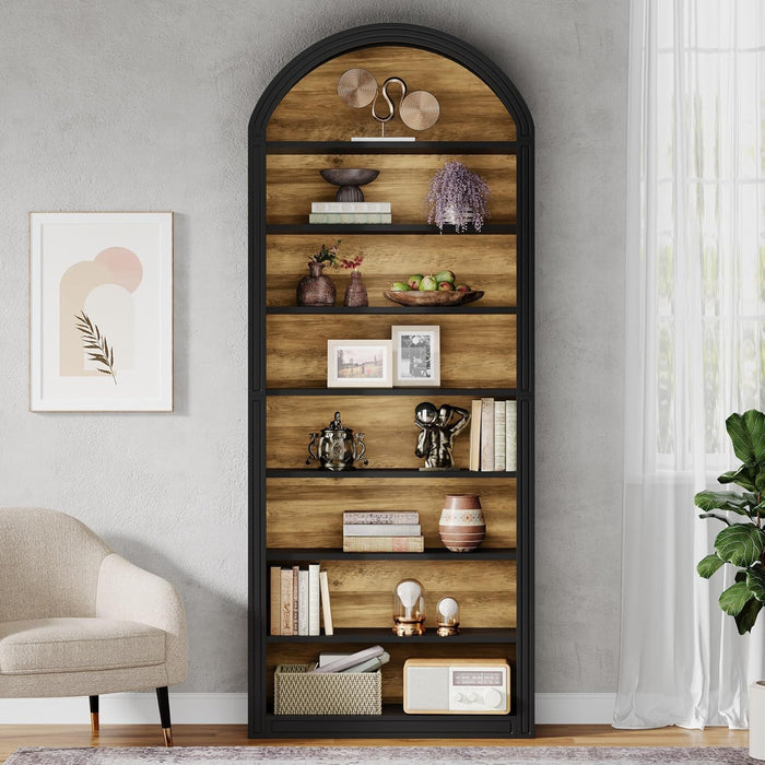 8 Tier Arched Open Display Shelving Unit For Living Room