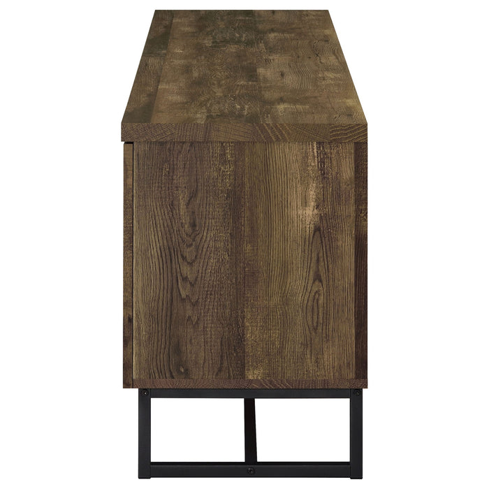 Chase - 2 Door Console With Herringbone Design - Oak