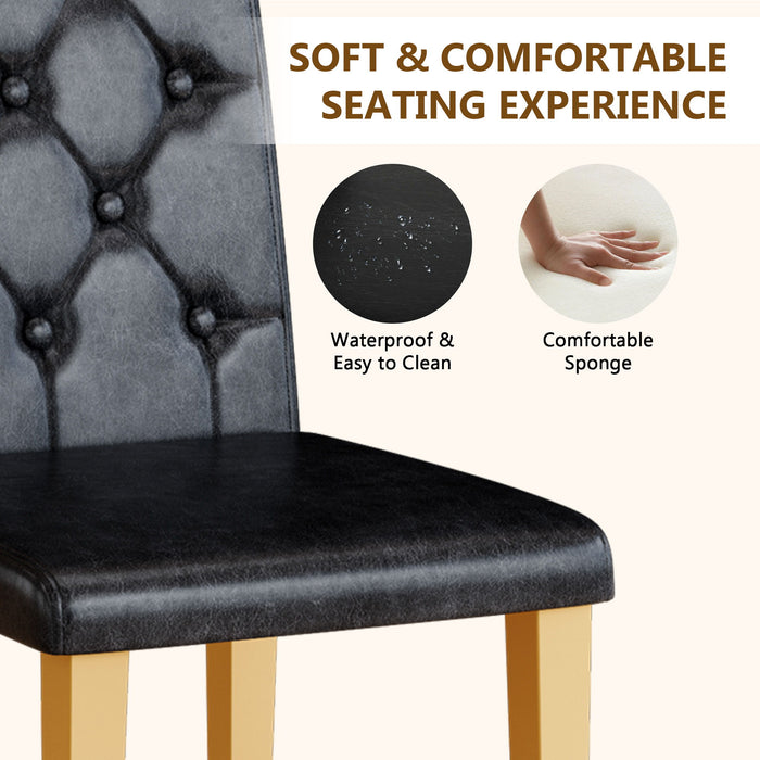 Dining Chairs With Ergonomic Buckle Backrest Comfort