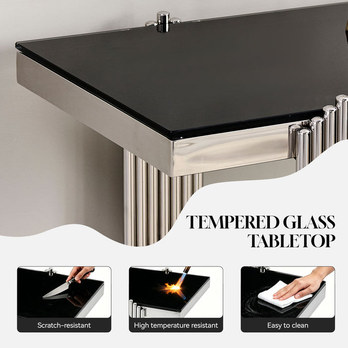 Console Table With Double Tier Storage