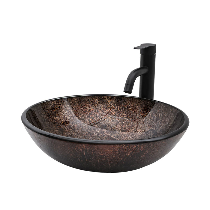 Vessel Sink With Faucet And Pop-Up Drain