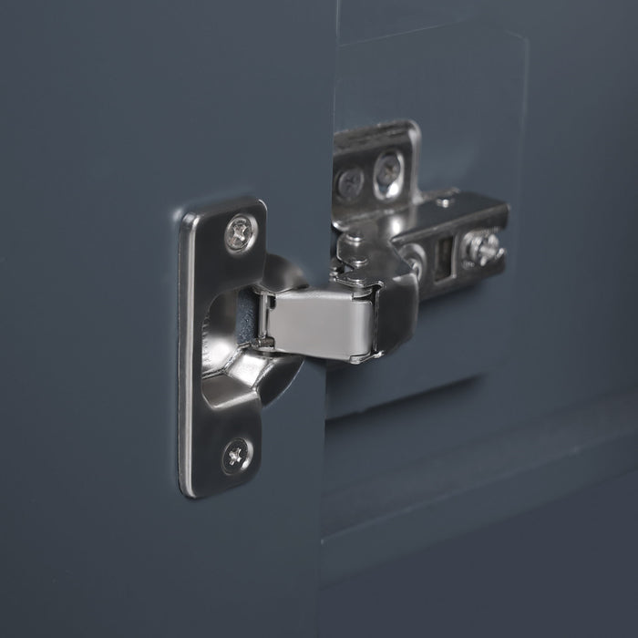 Bathroom Vanity With Ceramic Sink Combo, Abundant Storage Cabinet 2 Soft Close Doors And 5 Drawers