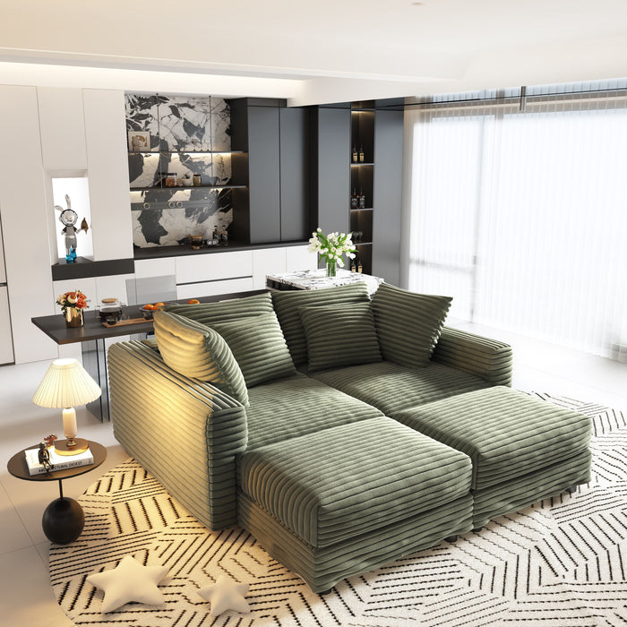 Modern Comfy Upholstered Sofa Cloud Couch & Deep Seat Couches