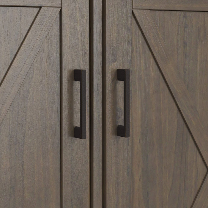 Ela - Wide Storage Cabinet - Smoky Brown