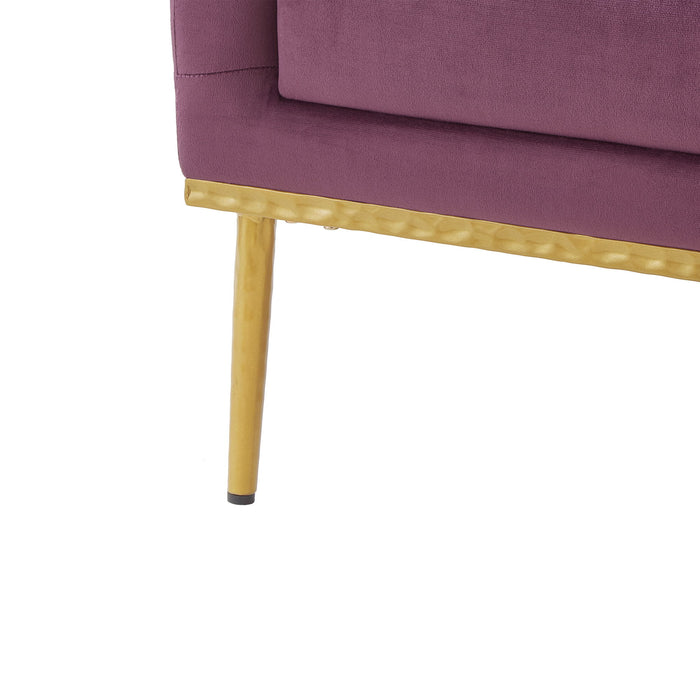 Elegant Curved Armrest Accent Armchair