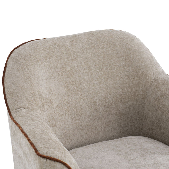 360° Swivel Accent Chair With Flared Arms