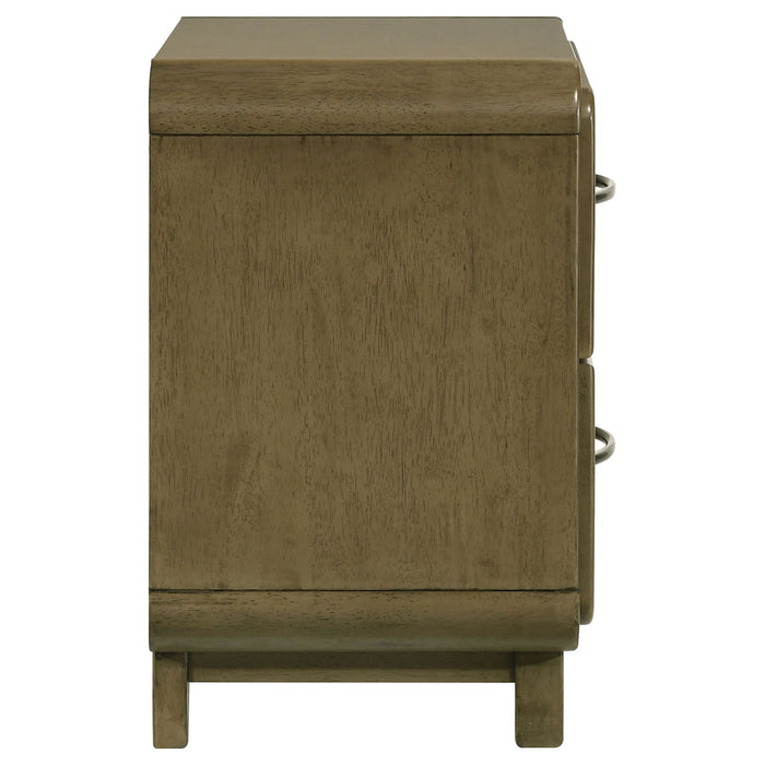 Tully - 2 Drawer Nightstand - Nutmeg Brown