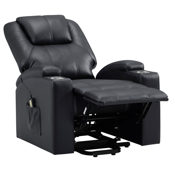 Macklin - Power Lift Massage Recliner With Heat And Dual Cupholders