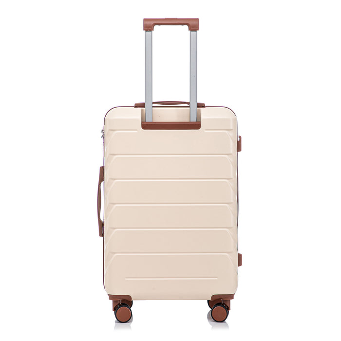 Hard Shell Luggage With Scratch Resistant Surface, 4 Wheels, Combination Lock & Side Hooks