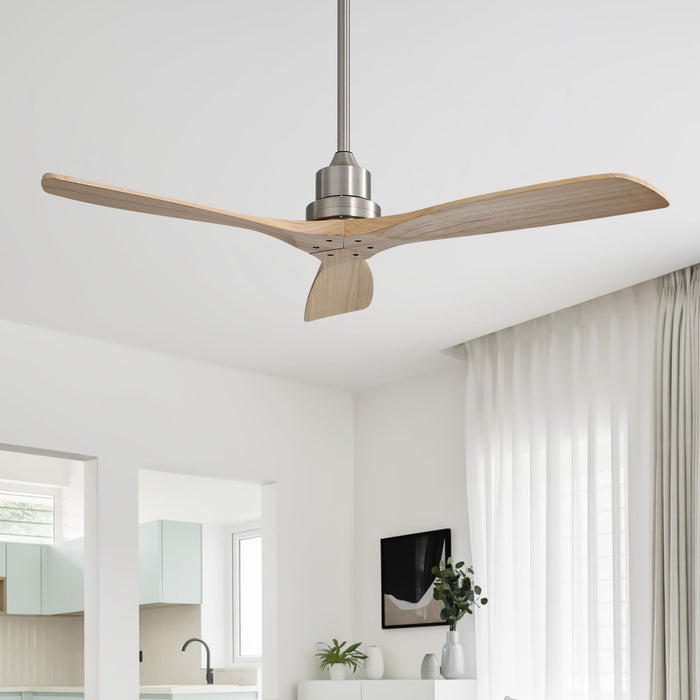 52" Smart DC Ceiling Fan With 3 Blades Reversible Silent Motor
