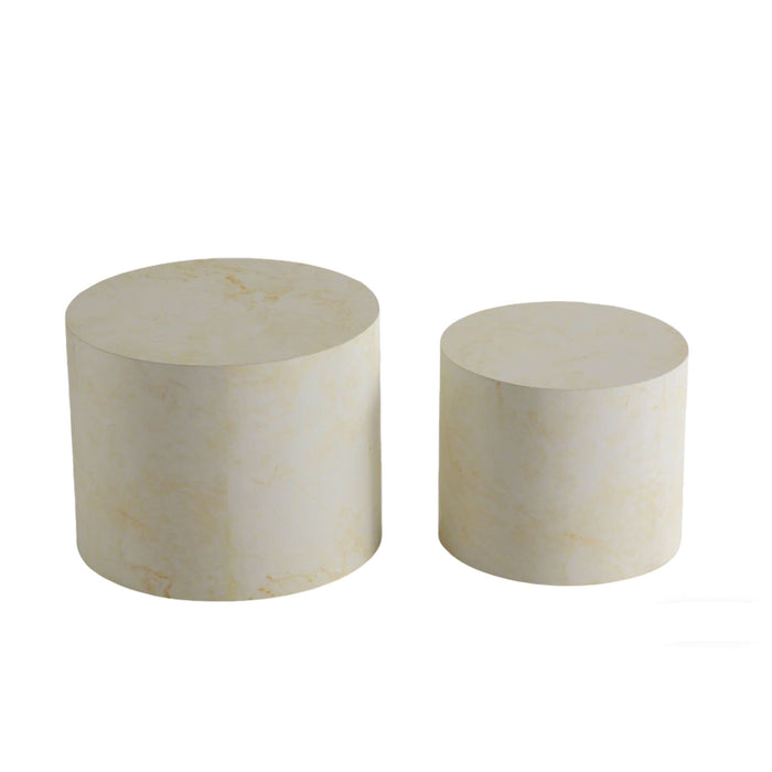 Modern Round Nesting Coffee Table (Set of 2)