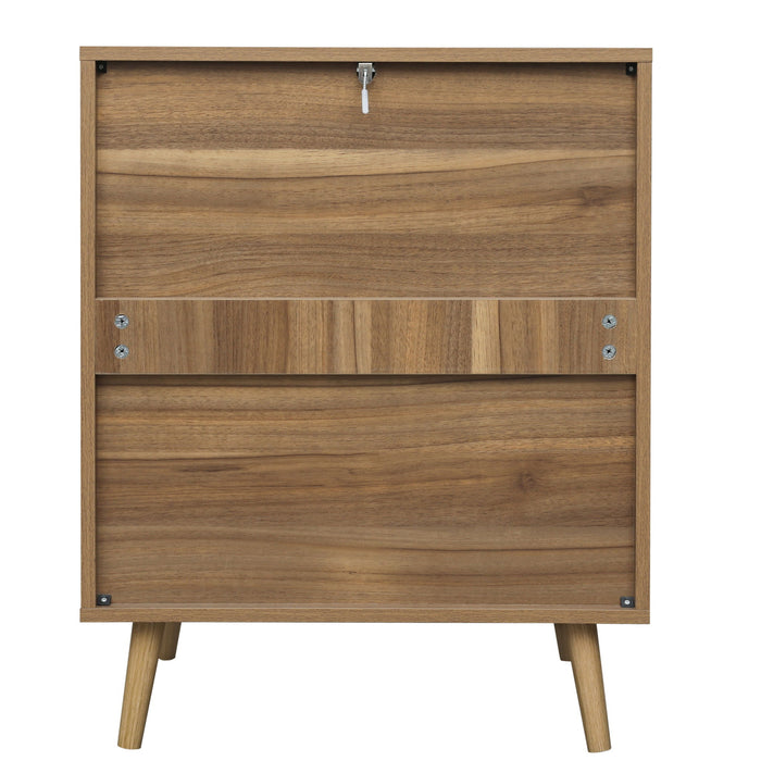 3 Drawer Cabinet, Suitable For Bedroom, Living Room, Study - Walnut