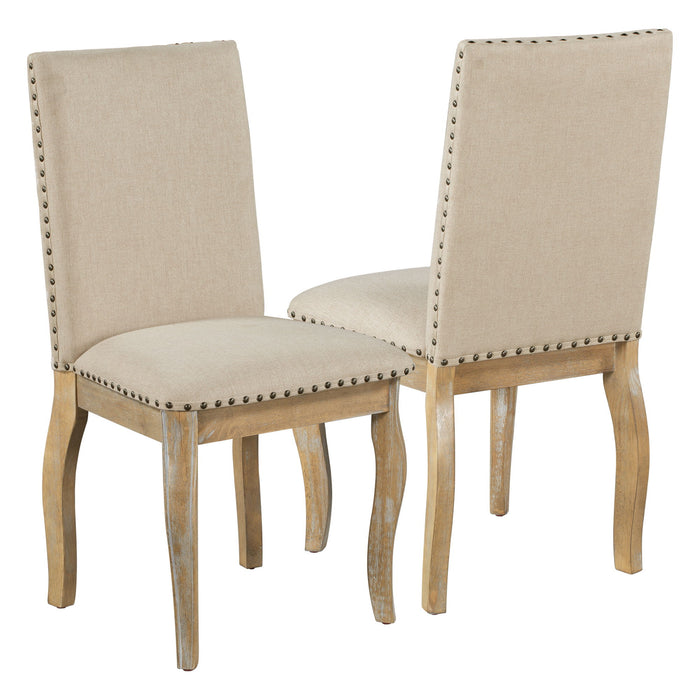Upholstered Dining Chairs With Nailhead (Set of 2)