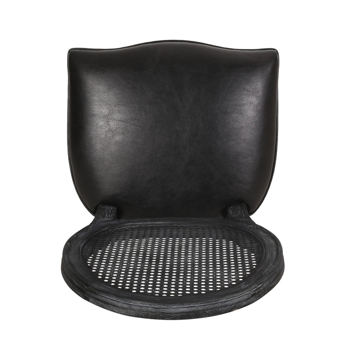 French Country Dining Chair With Cane Backrest (Set of 2)