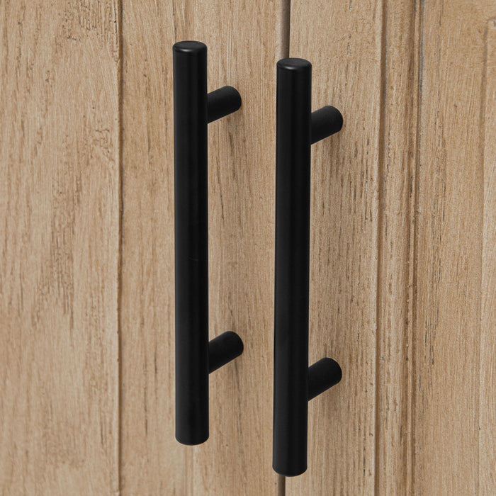 Modern Freestanding Bathroom Vanity With Ceramic Sink, Hot And Cold Faucet, Storage Cabinet & Open Shelf