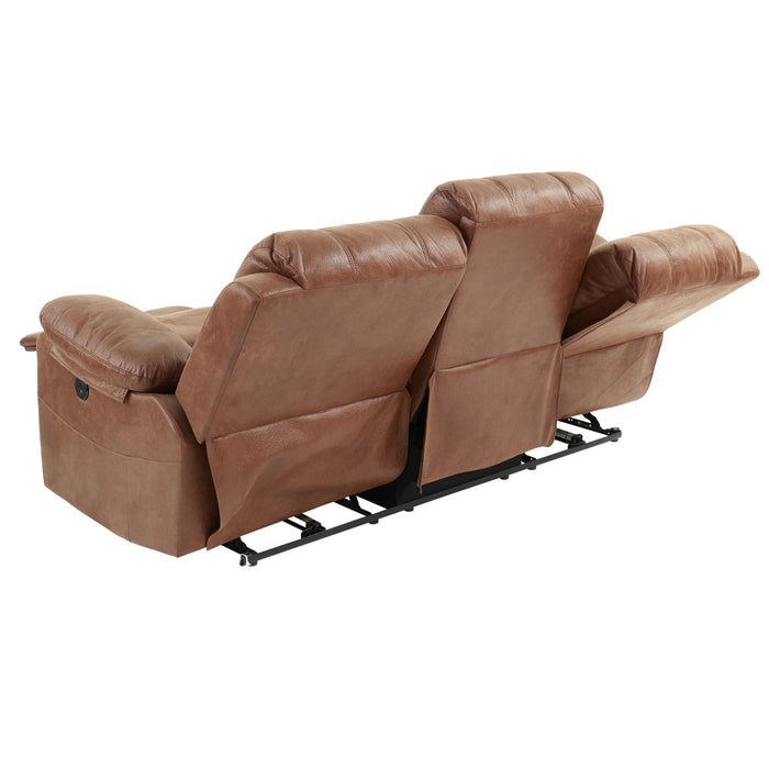 Modern Contemporary Power Reclining Sofa With USB Port