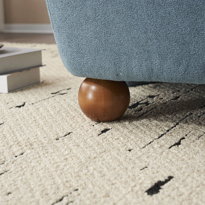 Modern Low Back Accent Upholstered Armless Living Room Chairs, Round Feet