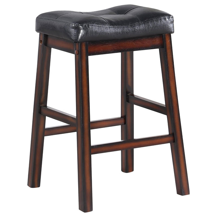 Upholstered Counter Height Stools (Set of 2) - Black