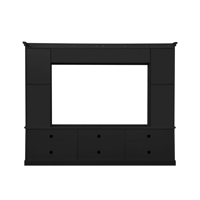 All-In-One TV Stand With Bookcase For TVs Up To 70"