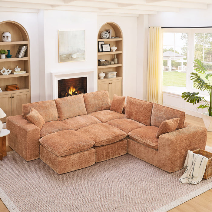 Sectional Sofa With Moveable Ottoman