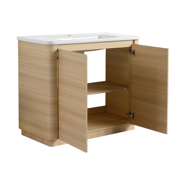 Freestanding Bathroom Vanity With Sink & 2 Soft Close Doors