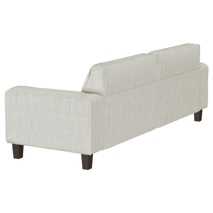 Xana - 2 Piece Upholstered Track Arm Sofa Set - Greige