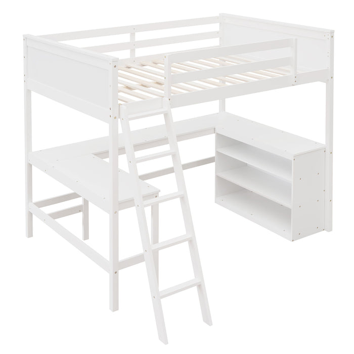 Loft Bed With Shelves With Desk