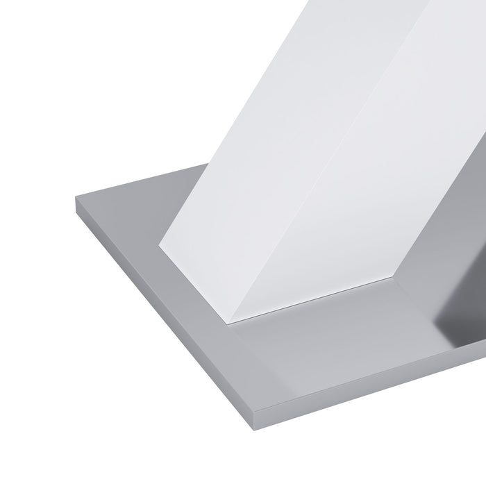 Rectangle Dining Table, Stretchable, X Shape Legs - White