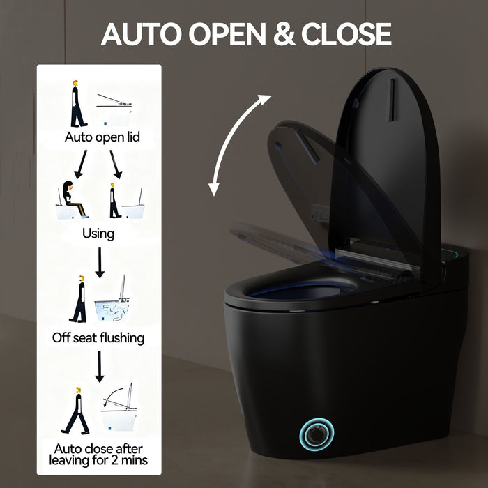 Smart Bidet Toilet With Auto Open / Close Seat