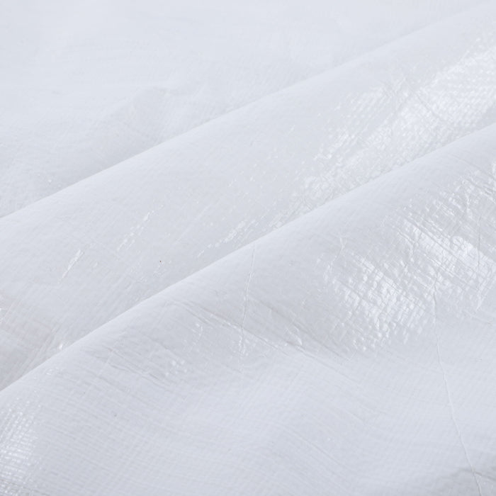 10 X 20 Ft Carport Canopy Cover Replacement Heavy Duty Waterproof Fabric With 36 Bungee Cords UV & Tear Resistant (Cover Only) - White