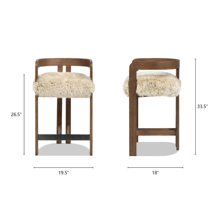 Millwick - Low Back Counter Stool