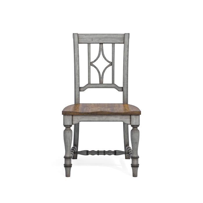 Plymouth - Dining Chair (Set of 2) - Gray / Dark Brown